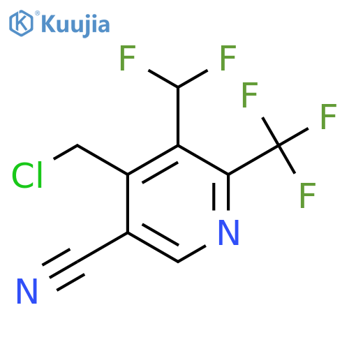 4-(Chloromethyl)-5-cyano-3-(difluoromethyl)-2-(trifluoromethyl)pyridine structure