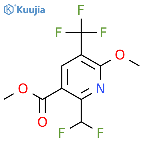 Methyl 2-(difluoromethyl)-6-methoxy-5-(trifluoromethyl)pyridine-3-carboxylate structure