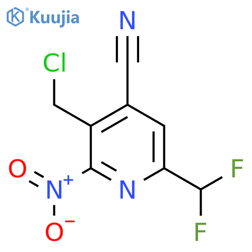 3-(Chloromethyl)-4-cyano-6-(difluoromethyl)-2-nitropyridine structure
