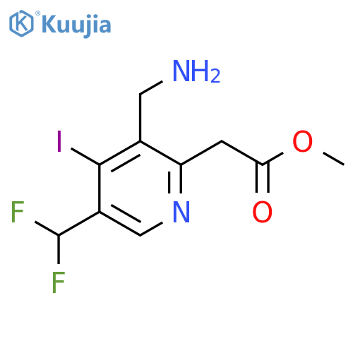 Methyl 3-(aminomethyl)-5-(difluoromethyl)-4-iodopyridine-2-acetate structure