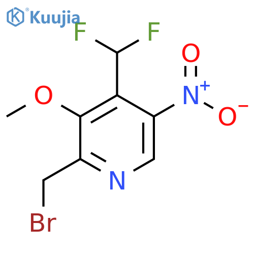 2-(Bromomethyl)-4-(difluoromethyl)-3-methoxy-5-nitropyridine structure