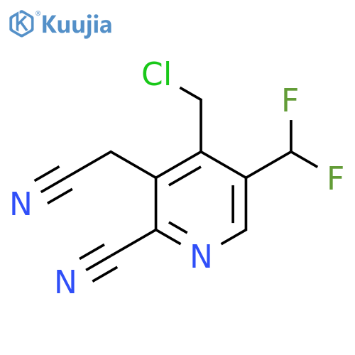 4-(Chloromethyl)-2-cyano-5-(difluoromethyl)pyridine-3-acetonitrile structure