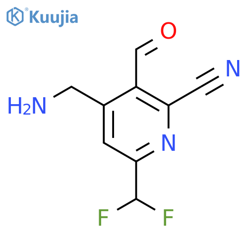 4-(Aminomethyl)-2-cyano-6-(difluoromethyl)pyridine-3-carboxaldehyde structure
