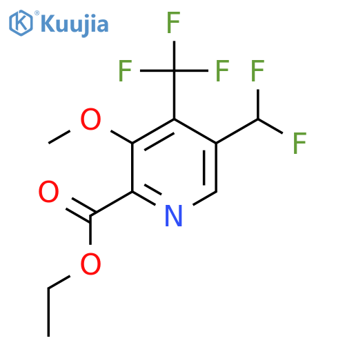 Ethyl 5-(difluoromethyl)-3-methoxy-4-(trifluoromethyl)pyridine-2-carboxylate structure