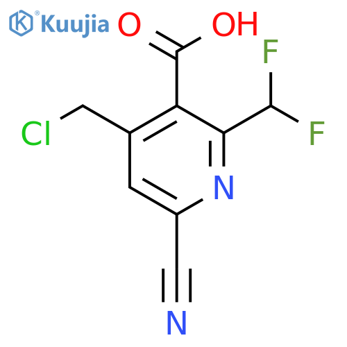 4-(Chloromethyl)-6-cyano-2-(difluoromethyl)pyridine-3-carboxylic acid structure