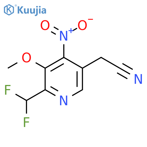 2-(Difluoromethyl)-3-methoxy-4-nitropyridine-5-acetonitrile structure