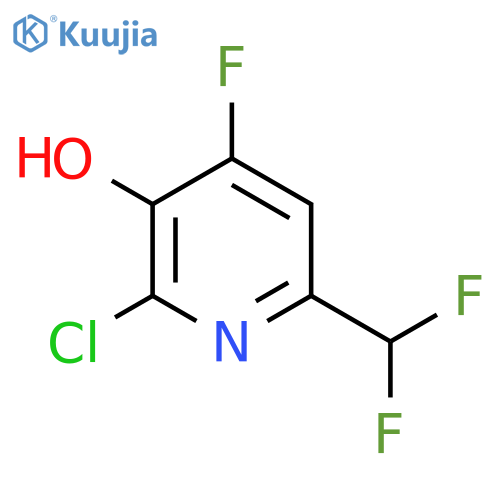 2-Chloro-6-(difluoromethyl)-4-fluoro-3-hydroxypyridine structure