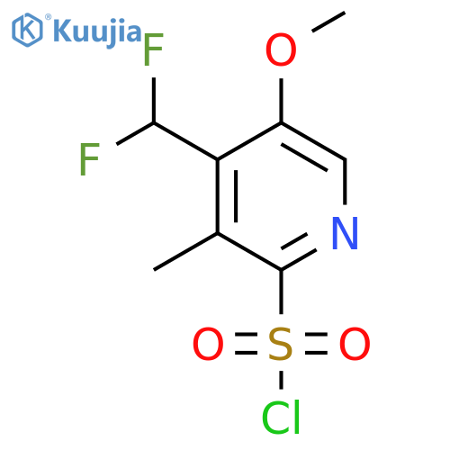 4-(Difluoromethyl)-5-methoxy-3-methylpyridine-2-sulfonyl chloride structure