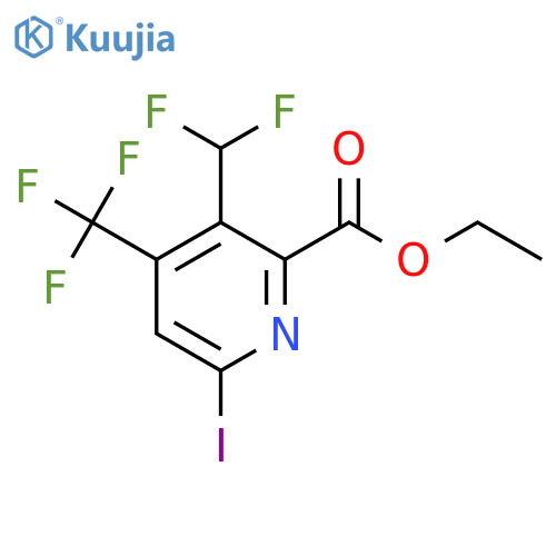 Ethyl 3-(difluoromethyl)-6-iodo-4-(trifluoromethyl)pyridine-2-carboxylate structure
