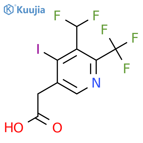 3-(Difluoromethyl)-4-iodo-2-(trifluoromethyl)pyridine-5-acetic acid structure