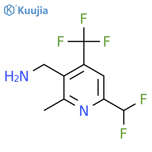 3-(Aminomethyl)-6-(difluoromethyl)-2-methyl-4-(trifluoromethyl)pyridine structure