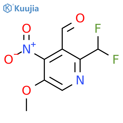 2-(Difluoromethyl)-5-methoxy-4-nitropyridine-3-carboxaldehyde structure