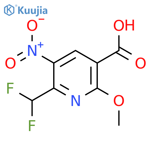 6-(Difluoromethyl)-2-methoxy-5-nitronicotinic acid structure