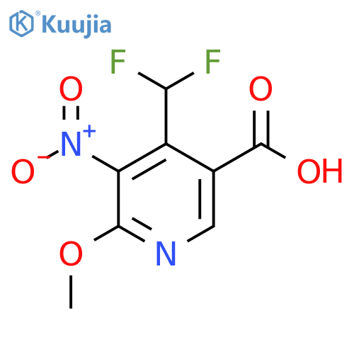 4-(Difluoromethyl)-2-methoxy-3-nitropyridine-5-carboxylic acid structure
