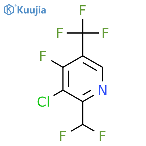 3-Chloro-2-(difluoromethyl)-4-fluoro-5-(trifluoromethyl)pyridine structure