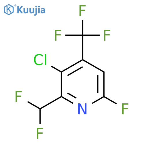 3-Chloro-2-(difluoromethyl)-6-fluoro-4-(trifluoromethyl)pyridine structure
