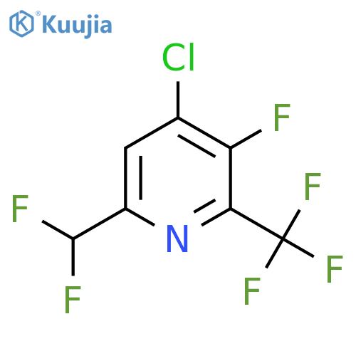 4-Chloro-6-(difluoromethyl)-3-fluoro-2-(trifluoromethyl)pyridine structure