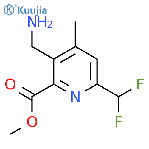 Methyl 3-(aminomethyl)-6-(difluoromethyl)-4-methylpyridine-2-carboxylate structure