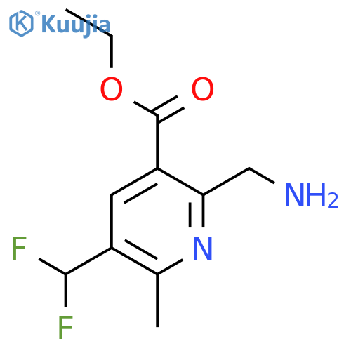 Ethyl 2-(aminomethyl)-5-(difluoromethyl)-6-methylpyridine-3-carboxylate structure
