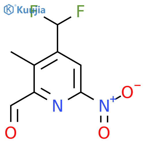 4-(Difluoromethyl)-3-methyl-6-nitropyridine-2-carboxaldehyde structure