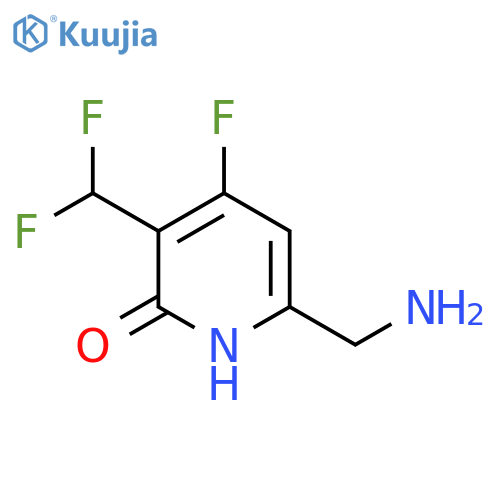 6-(Aminomethyl)-3-(difluoromethyl)-4-fluoro-2-hydroxypyridine structure