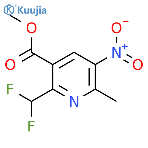 Methyl 2-(difluoromethyl)-6-methyl-5-nitropyridine-3-carboxylate structure