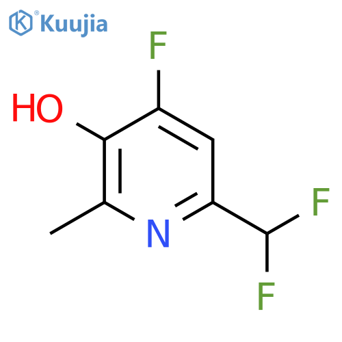 6-(Difluoromethyl)-4-fluoro-3-hydroxy-2-methylpyridine structure