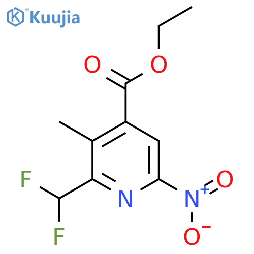 Ethyl 2-(difluoromethyl)-3-methyl-6-nitropyridine-4-carboxylate structure