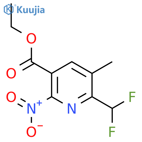 Ethyl 2-(difluoromethyl)-3-methyl-6-nitropyridine-5-carboxylate structure