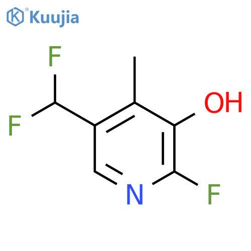 5-(Difluoromethyl)-2-fluoro-3-hydroxy-4-methylpyridine structure
