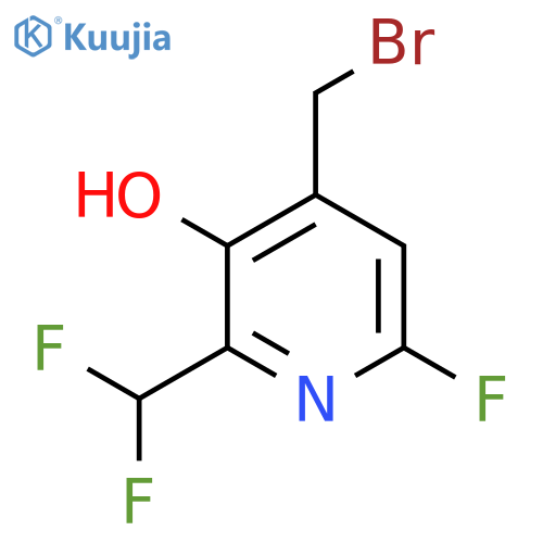 4-(Bromomethyl)-2-(difluoromethyl)-6-fluoro-3-hydroxypyridine structure