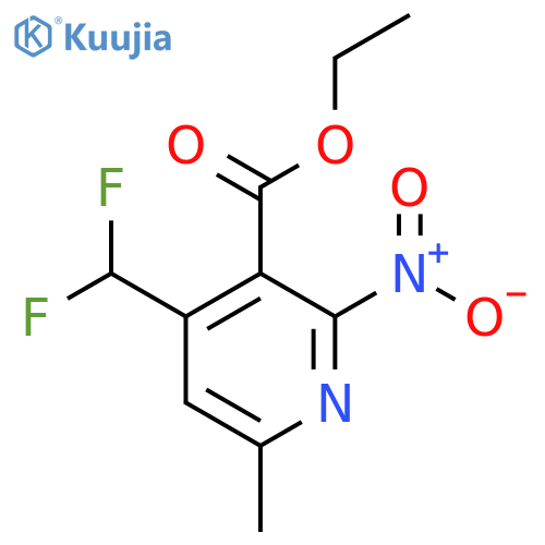 Ethyl 4-(difluoromethyl)-6-methyl-2-nitropyridine-3-carboxylate structure
