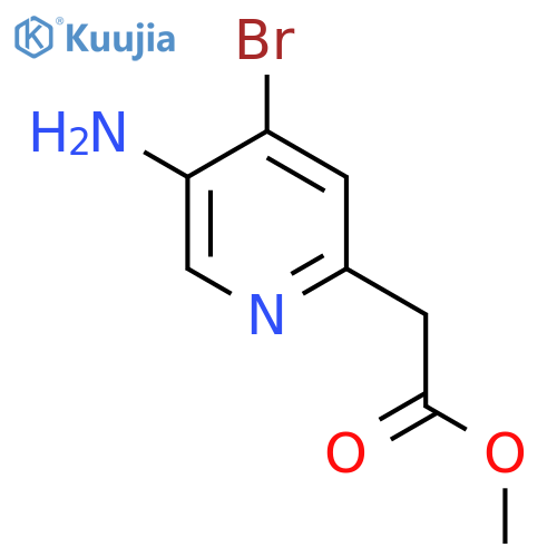 Methyl 5-amino-4-bromopyridine-2-acetate structure