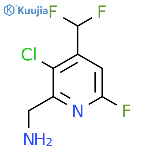 2-(Aminomethyl)-3-chloro-4-(difluoromethyl)-6-fluoropyridine structure
