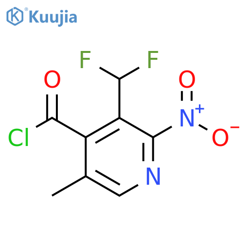 3-(Difluoromethyl)-5-methyl-2-nitropyridine-4-carbonyl chloride structure