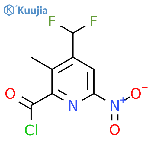 4-(Difluoromethyl)-3-methyl-6-nitropyridine-2-carbonyl chloride structure