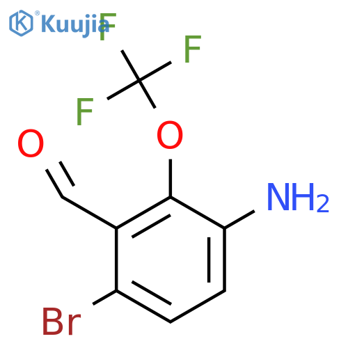 3-Amino-6-bromo-2-(trifluoromethoxy)benzaldehyde structure