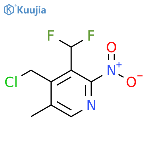 4-(Chloromethyl)-3-(difluoromethyl)-5-methyl-2-nitropyridine structure