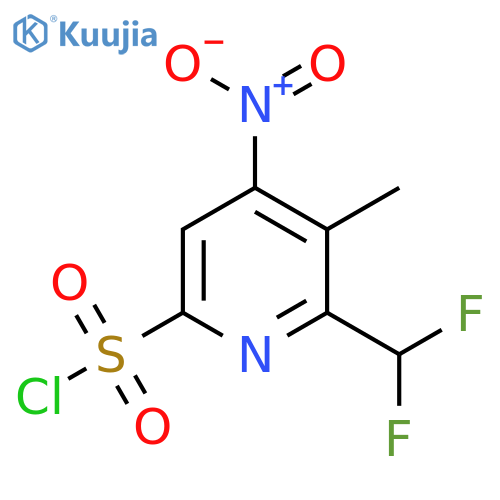 2-(Difluoromethyl)-3-methyl-4-nitropyridine-6-sulfonyl chloride structure