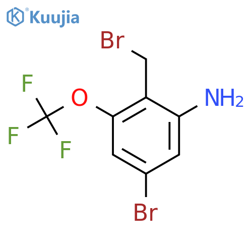 2-Amino-4-bromo-6-(trifluoromethoxy)benzyl bromide structure