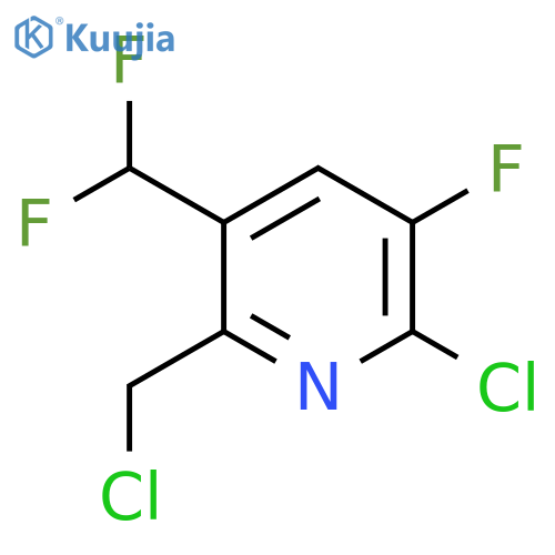 2-Chloro-6-(chloromethyl)-5-(difluoromethyl)-3-fluoropyridine structure