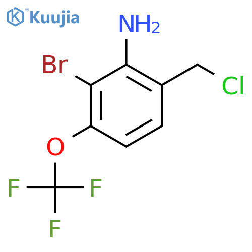 2-Amino-3-bromo-4-(trifluoromethoxy)benzyl chloride structure