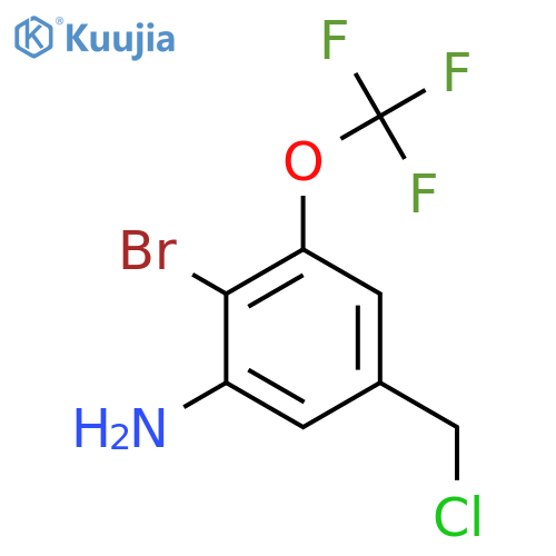 3-Amino-4-bromo-5-(trifluoromethoxy)benzyl chloride structure