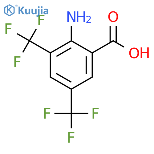2-Amino-3,5-bis(trifluoromethyl)benzoic acid structure