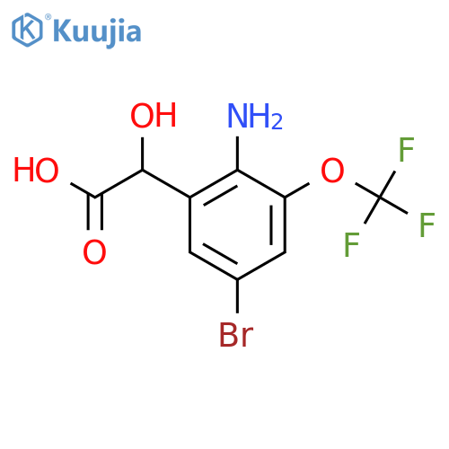 2-Amino-5-bromo-3-(trifluoromethoxy)mandelic acid structure