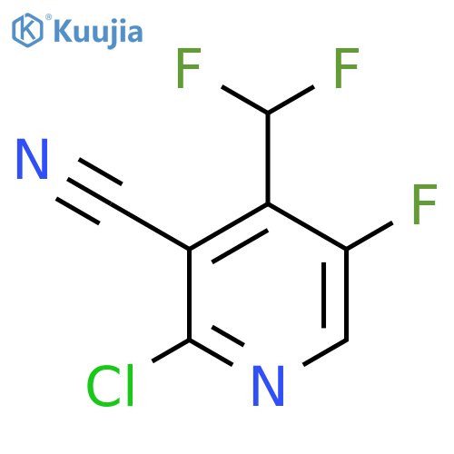 2-Chloro-3-cyano-4-(difluoromethyl)-5-fluoropyridine structure