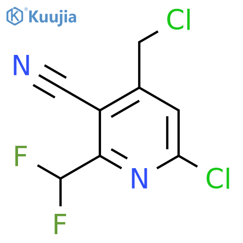 6-Chloro-4-(chloromethyl)-3-cyano-2-(difluoromethyl)pyridine structure