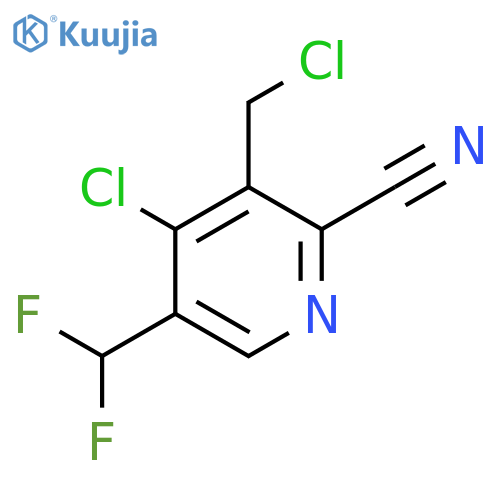4-Chloro-3-(chloromethyl)-2-cyano-5-(difluoromethyl)pyridine structure