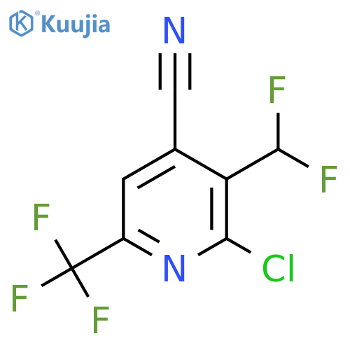 2-Chloro-4-cyano-3-(difluoromethyl)-6-(trifluoromethyl)pyridine structure