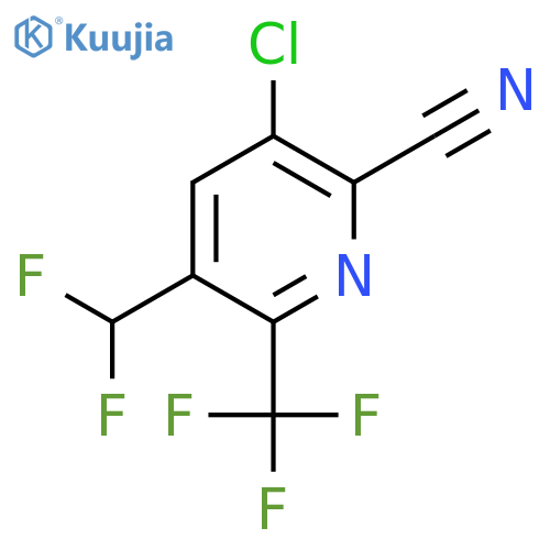 3-Chloro-2-cyano-5-(difluoromethyl)-6-(trifluoromethyl)pyridine structure
